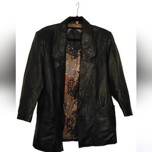 VINTAGE PRESTON & YORK GENUINE LAMBSKIN LEATHER JACKET